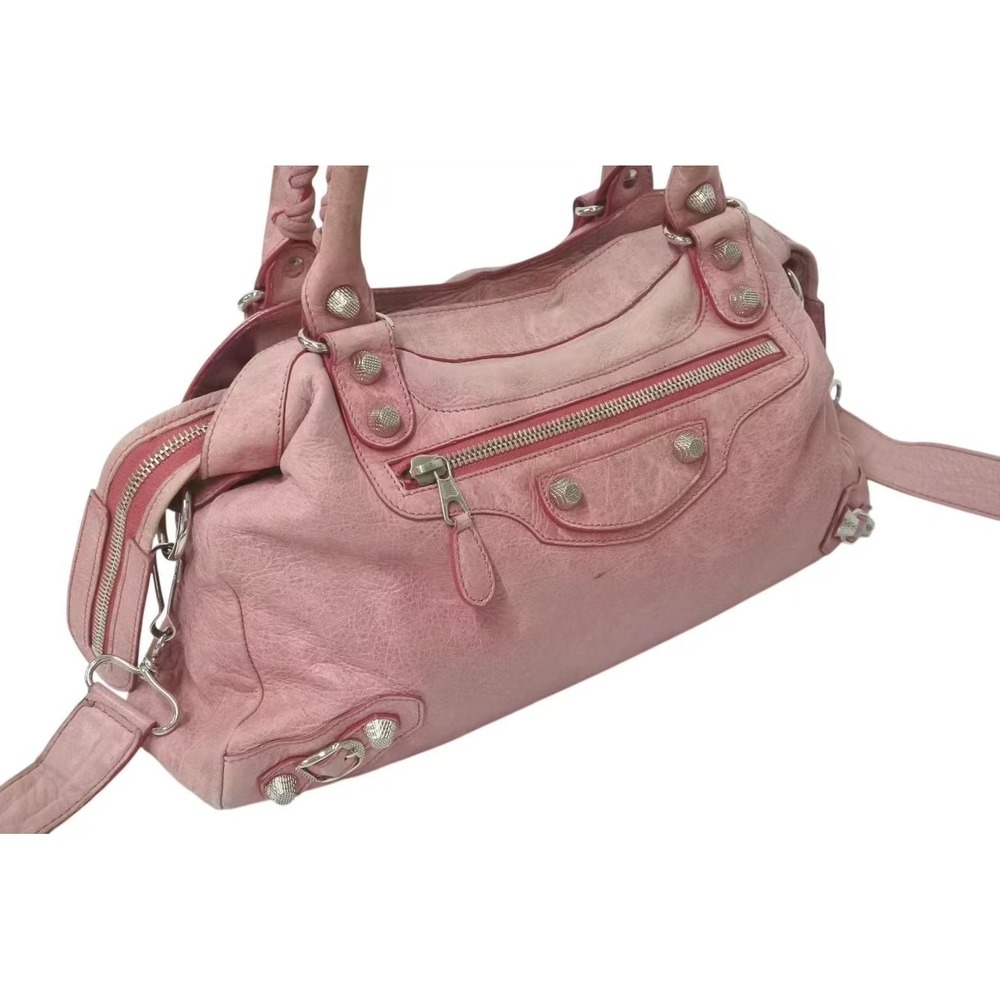 BALENCIAGA The Giant Town Handbag Pink Leather - Picture 3 of 10